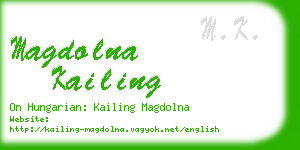 magdolna kailing business card